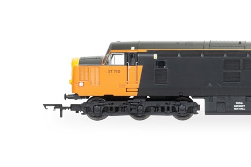 Hornby R30188 Railroad Plus Loadhaul, Class 37, Co, 37710-Era 8 Railway-Locos, Negro y Naranja, Color, 38 centimètres
