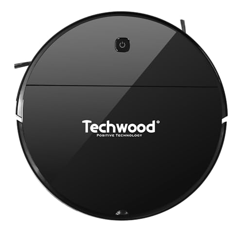 Techwood Robot Aspirador 2 en 1 con Trapeador, 350mL, Batería de 1500mAh, 450Pa, 90min de Uso TAR-2026