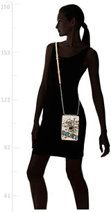 DKNY Elissa Phone Crossbody, Bolso Bandolera para Mujer, Graffiti Blanco, Talla única
