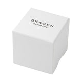 Skagen Kuppel Reloj para Hombre, Movimiento cronógrafo de Cuarzo con Correa de Acero Inoxidable o Piel, Marrón y Azul, 44MM