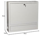 LINK Armario de Pared para portátil con Cierre de Llave, Color Gris