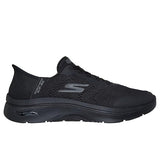 Skechers Go Walk Arch Fit 2.0 Valencia, Zapatillas Mujer, Black Textile/Trim, 38.5 EU
