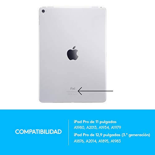Logitech Slim Folio Pro Funda para iPad con Teclado Inalámbrico Bluetooth, iPad Pro 12,9 Pulgadas 3.ª Gen Modelos A1876, A1895, A1983, A2014, Teclas Retroiluminadas, Disposición QWERTY Italiano