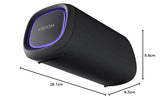 LG XBOOM Go XG7QBK - Altavoz Inalámbrico, Bluetooth, 40W, Sonido Sound Boost, Resistente al Agua IP67, Autonomía 24h, Color de Luces LED Variable, Amplia Conectividad, Color Antracita