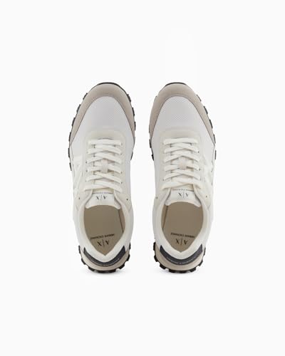 Armani Exchange Drop, Zapatillas Hombre, Plaza Taupe+Off Whit, 43.5 EU