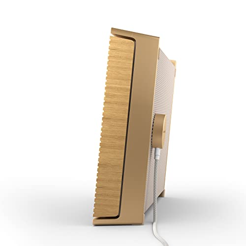 Bang & Olufsen Beosound Level Altavoz Inalámbrico Bluetooth Portátil y WiFi, El Primer Altavoz Certificado de Diseño Regenerativo Cradle to Cradle, IP54, Hasta 16 Horas de Batería Gold Tone/Wood