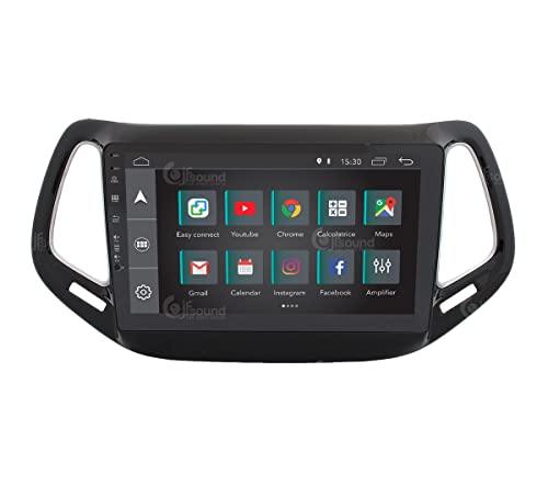 Jf Sound car audio system JF-031JCA-XDAB Autorradio de Ajuste Personalizado Compatible con Jeep Compass Android GPS Bluetooth WiFi Dab USB Pantalla táctil Full HD 10"