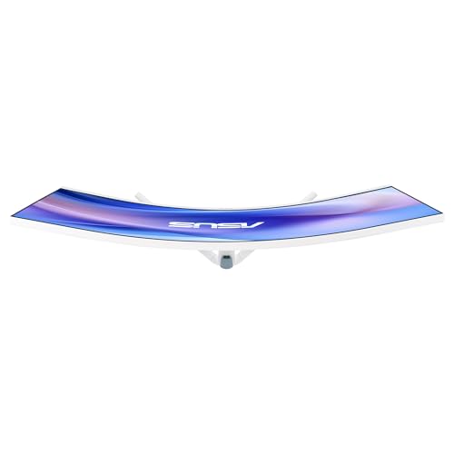 ASUS VU34WCIP-W Monitor Eye-Care WQHD de 34 Pulgadas, 3440x1440, curvatura 1500R, sin Marco, 100 Hz, ionizador de Aire, SmoothMotion, Eye Care Plus, USB-C PD 65 W, Altavoces, sostenibilidad óptima
