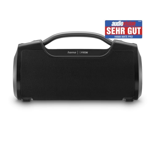 Hama Altavoz Bluetooth, Exterior, 60 W (Resistente al Agua IPX6, 12 Horas de duración de la batería, Pro Sound, Powerpack, Bluetooth USB, Caja de música Bluetooth, Caja de Fiesta Bluetooth, Altavoz