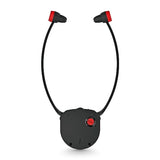 Emporia Auriculares inalámbricos para TV, con estación de Carga, Ideales para Personas Mayores, cómodos y Sencillos, fáciles de Usar, compatibles con Todos los Dispositivos de TV, Color Negro y Rojo