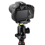 Hama Ramble II Duo - Trípode para cámara 2 en 1 y Soporte para teléfono móvil con Soporte para teléfono móvil, trípode Estable y Ligero de Carbono, trípode para Fotos de 3 Posiciones Extensible máx.