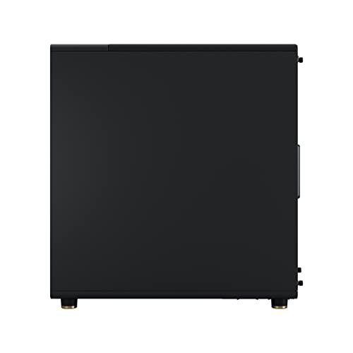 Fractal Design North Charcoal Black Tempered Glass Dark - Frente de Madera de Nogal - Panel Lateral de Vidrio - Incluye Dos Ventiladores Aspect PWM de 140 mm - Puerto USB Tipo C