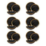 Servicio de 18 platos terracota negro oro Olympus