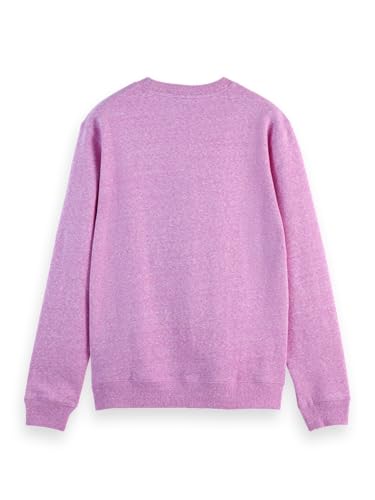 Scotch & Soda Melange Sweatshirt Sudadera, Iris Pink, L para Hombre