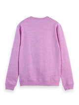 Scotch & Soda Melange Sweatshirt Sudadera, Iris Pink, L para Hombre