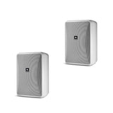 JBL Professional Control 28-1-WH Altavoz de Pared para Interiores y Exteriores, Amplia Cobertura de Sonido, 8 Pulgadas, 120 vatios a 8Ω, Fondo de Alta Salida, Altavoz Impermeable en Primer Plano. Se