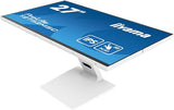 iiyama T2752MSC-W1 27" BLANCO Bonded PCAP 10P Táctil, 1920x1080, Panel IPS, Flat Bezel Free Glass Front, HDMI, Displayport, 360cd/m² ( Táctil), USB Hub 2x 3.2, Altavoces
