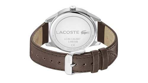Lacoste Reloj Analógico de Cuarzo para Hombre Colección Vienna con Correa de Cuero Marrón - 2011046