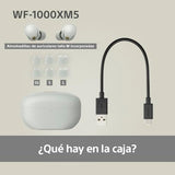 Sony Auriculares inalámbricos con Noise Cancelling WF-1000XM5, Bluetooth, Auriculares in-Ear, micrófono, hasta 24 Horas de batería, Carga rápida, IPX4, Alexa y Google Assitant, iOS y Android - Plata