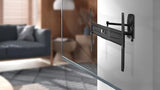 Meliconi Space System DUALMOTION 600 Easy, Soporte de Pared con Doble Brazo y Doble Rotación, Soporte para TV de Pantalla Plana de 40" a 82", Compatible con VESA 300-400-600, Capacidad de 45kg, Negro