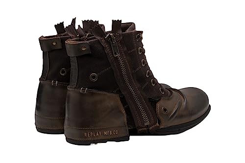 Replay GMU01 .000.C0003L, Botas Hombre, Marrón (Dk Brn 018), 44 EU