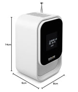 Explore Scientific BCR2001 - Radio Despertador con función Dab+, Bluetooth, Toma USB, batería Recargable, Color Blanco