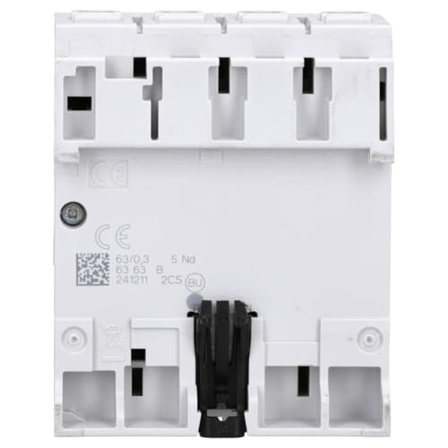 ABB F204 B-25/0.3 FI - Disyuntor RCD de 4 pines, 25 A, 300 mA, 10 kA, 4TE, para sistemas fotovoltaicos e inversores de frecuencia 2CSF204568R3250