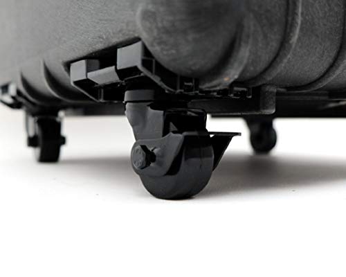 Peli 0340 contenedor de Transporte Profundo con Asas Laterales, asa retráctil y Ruedas robustas, IP67 estanco, 96L de Capacidad, Fabricado en EE.UU., con Espuma Personalizable, Color Negro