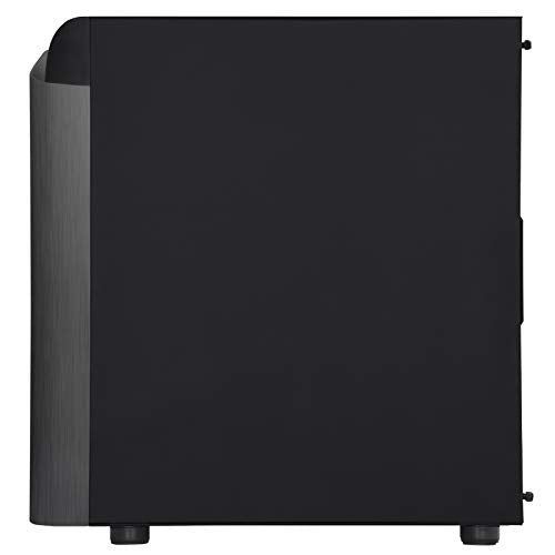 SilverStone Technology SST-SEA1TB-G - Seta A1 Carcasa de computadora ATX de Torre Central, Parte Lateral de Vidrio Templado, Titanio sobre Negro