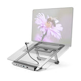 Hama | Docking Station USB-C 12 en 1 (12 Puertos, Max. Resolución: 4k, USB-A, USB-C, Ethernet, Audio 3.5mm) Gris