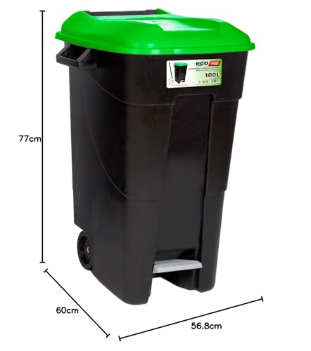 Tayg T-421037 Eco - Contenedor de Residuos Eco , color Verde, 100 L