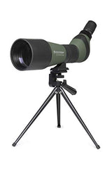 Celestron 52329 LandScout Catalejo de 80 mm en ángulo con Carcasa de Caucho, óptica Completamente revestida, Ocular con Zoom 20–60x, trípode de sobremesa y Adaptador para Smartphone, Verde