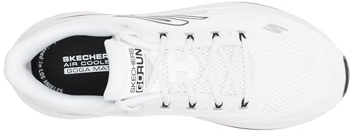 Skechers MAX Cushioning Propulsion, Zapatillas Hombre, White and Black Textile/Synthetic, 41 EU
