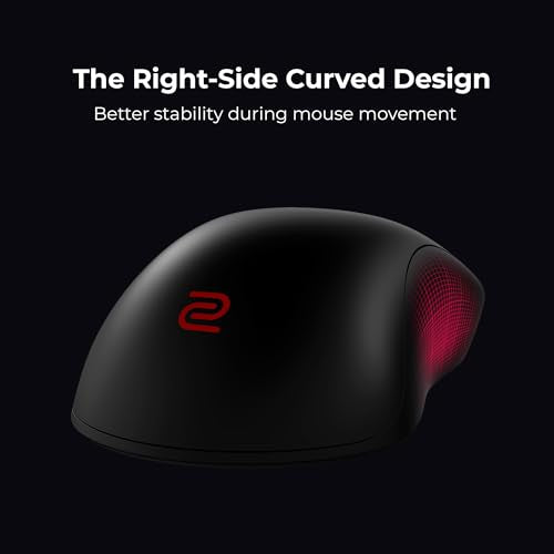 Ratón Gaming Inalámbrico BenQ Zowie U2 para eSports, tecnología esports, receptor mejorado, ligero de 60 g, sensor de 3200 DPI, 5 botones, vida de batería de 70 horas.