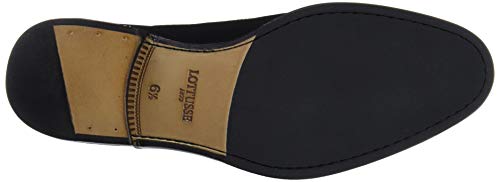Lottusse L6965, Zapatos Oxford Puntera Recta Hombre, Negro (Ebony Negro), 44 EU