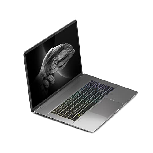 MSI Creator Z17 A12UGST-040ES - Ordenador portátil 17" QHD+ (Intel Core i7-12700H, 32GB RAM, 1TB SSD, GeForce RTX 3070Ti-8GB, Windows 11 Home Advanced) Lunar Gray, Per-Key RGB Keyboard