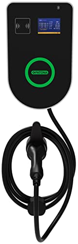 Patona Wallbox WB1-11 147739 - Cargador con Enchufe (máx. 16 A, Longitud del Cable 500 cm, IP54 IK10)