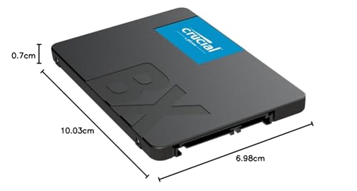 Crucial BX500 SATA SSD 2TB Interno 2.5", hasta 540MB/s, Compatible con Ordenador Portátil y de Sobremesa (PC), 3D NAND, Aceleración de Escritura dinámica - CT2000BX500SSD101