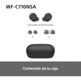 Sony WF-C710NSA Auriculares inalámbricos In-Ear con Noise Cancelling, Ligeros, Controles táctiles, Conexión Multipunto, IPX4, hasta 40 h de batería, Carga rápida, iOS y Android - Negro