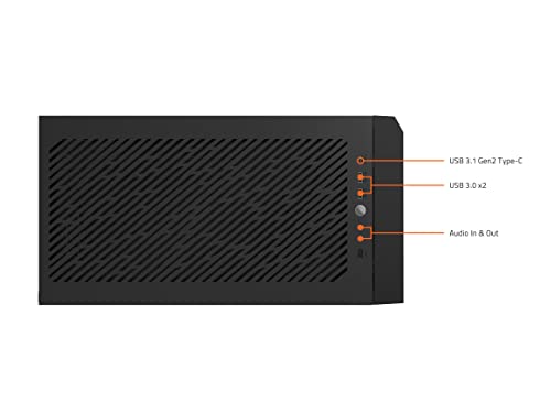 AORUS C500 Glass - Carcasa Negra para Juegos de PC de Torre Media, Vidrio Templado, USB Tipo C, 4 Ventiladores ARBG incluidos (GB-AC500G ST)