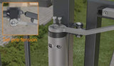 Locinox VERTICLOSE-2-ZILV Cierrapuertas Ajustable Verticlose 2 ángulo de Apertura 90°/180° Plata, Aluminio Plateado, Aluminium silberfärbig
