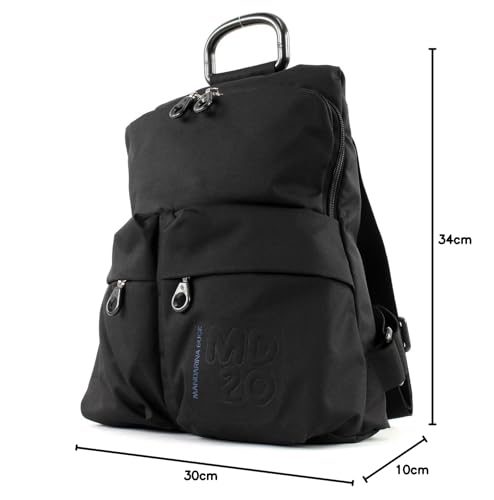 Mandarina Duck MD 20 P10QMTZ4, Mochila para Mujer, Black, 31x35x13 (L x H x W)