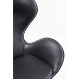 KARE 83346 Sillón Giratorio Lounge, Schwarz Walnuss, 63.5 x 43 x 114