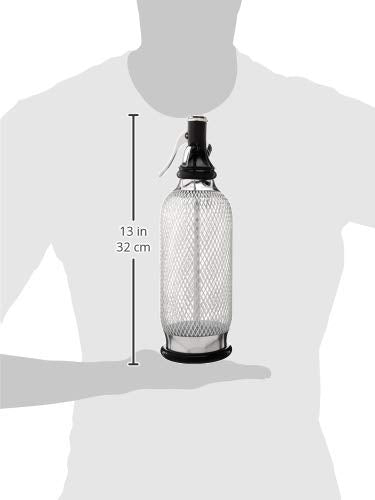 iSi 1060 Sodamaker Classic, 1,0 L, burbujeador de agua para agua con gas, burbujeador con botella PEN de malla de acero inoxidable, dióxido de carbono para agua, 106001