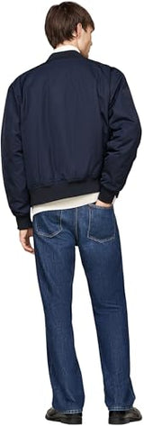 Tommy Hilfiger Cazadora Bomber Hombre Authentic Bomber con Cremallera, Azul (Desert Sky), M