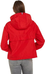 Tommy Hilfiger Cazadora de Entretiempo para Mujer Windbreaker, Rojo (Fierce Red), M