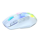 Turtle Beach Kone XP Air - mouse de juego RGB ergonómico inalámbrico personalizable, sensor óptico de 19,000 ppp, batería de 100 horas de duración y base de carga - Blanco