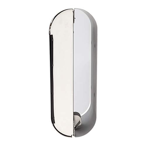 BURG-WÄCHTER Buzón inox con portaperiódicos integrado, COSMO 3765 NI, Tope de apertura, Formato de inserción A4, Norma EU EN 13724, Incl. 2 Llaves, Acero inoxidable