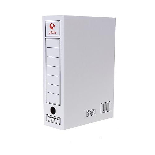 Grafoplás 70905700. Pack de 50 Cajas de Archivo Definitivo de Cartón, Tamaño Folio, 2 Frentes para Archivo Vertical y Apaisado, Certificados FSC, 36x25,3x10cm