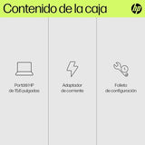 HP 15-fd2012ns - Ordenador portátil de 15.6" FHD (Intel Ultra 7-255U, 32GB RAM, 1TB SSD, Intel Iris Xe Graphics, Sin Sistema operativo) Plata y Azul - Teclado QWERTY Español